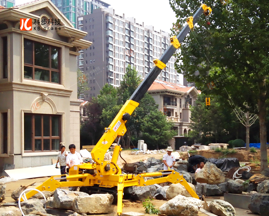 KB3.0 spider crane help the landscape design